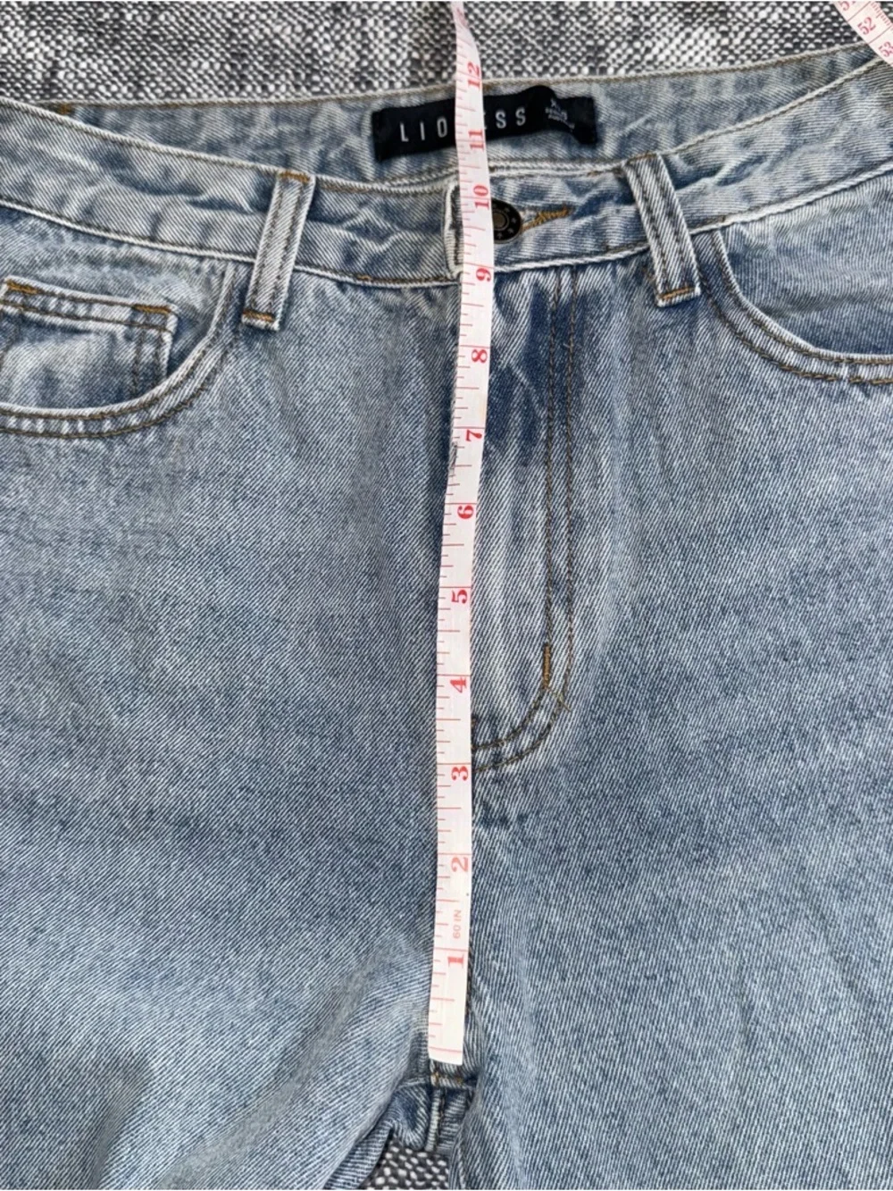 Lioness Alabama slit split hem straight leg long length high waist rise jean XXS